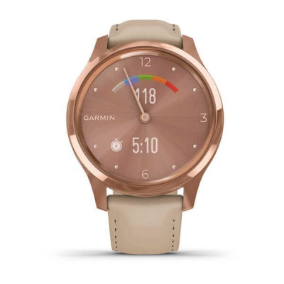 Garmin vivomove Luxe Rose Gold-Beige Leather (010-02241-21)