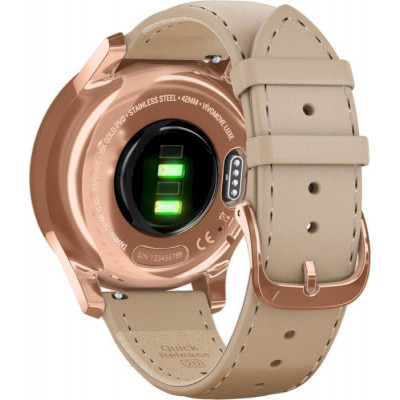 Garmin vivomove Luxe Rose Gold-Beige Leather (010-02241-21)