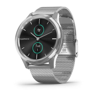 Garmin Vivomove Luxe Silver Stainless Steel w. Silver Milanese B. (010-02241-03)