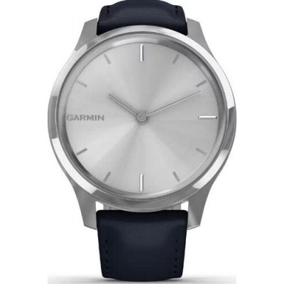 Garmin vivomove Luxe Silver-Blue Leather (010-02241-20)