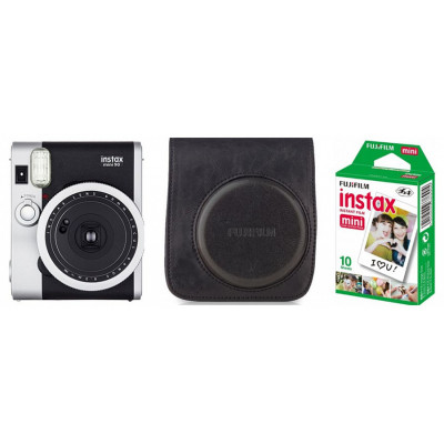 Fujifilm Instax Mini 90 Black + ЧОХОЛ + ФОТОПАПЕР (10шт)