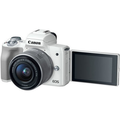 Canon EOS M50 kit (15-45mm) IS STM White (2681C057)