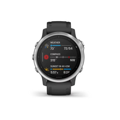 Garmin Fenix 6S Solar Silver with black band (010-02409-00)