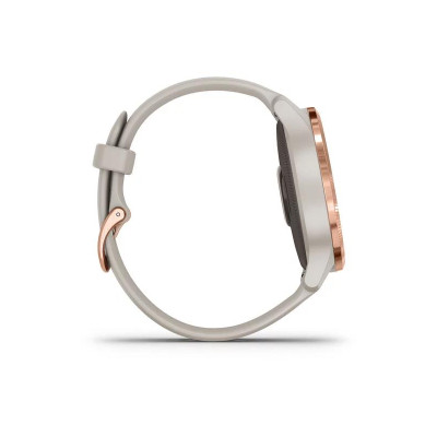 Garmin Venu Rose Gold Stainless Steel Bezel w. Light Sand and Silicone B. (010-02173-23/22/21)