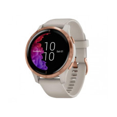 Garmin Venu Rose Gold Stainless Steel Bezel w. Light Sand and Silicone B. (010-02173-23/22/21)