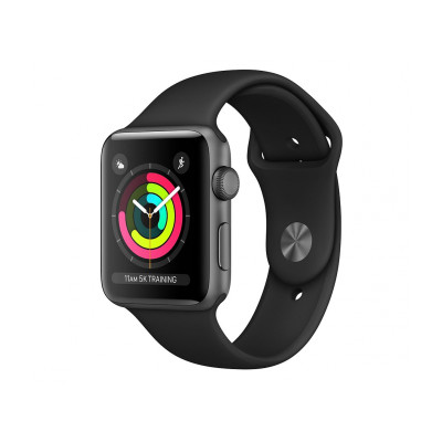 Apple Watch Series 3 GPS 38mm Space Gray with Black Sport Band (MTF02)