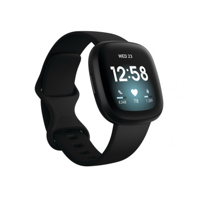 Fitbit Versa 3 Black/Black Aluminum (FB511BKBK)