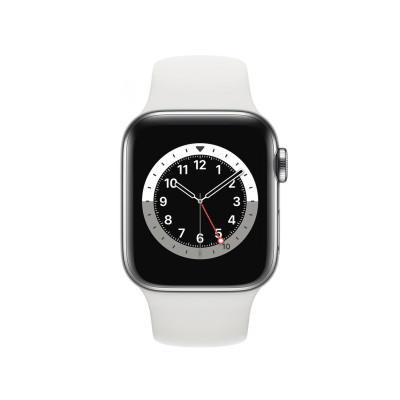 Apple Watch 6 40/Silver Steel/White Sport LTE (M06T3WB/A)