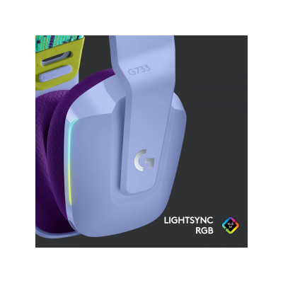 Logitech Lightspeed Wireless RGB Gaming Headset G733 Lilac (981-000890)