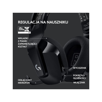 Logitech G733 Lightspeed Wireless RGB Black (981-000864)