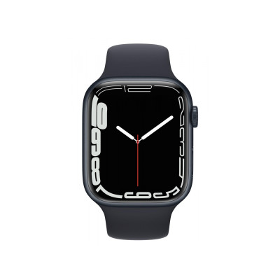 Apple Watch Series 7 GPS 45mm Midnight Aluminum Case With Midnight Sport Band (MKN53)