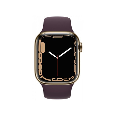 Apple Watch 7 45/Gold Steel/Dark Cherry Sport LTE (MKJX3WB/A)