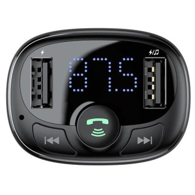 Baseus T typed Bluetooth MP3 charger with car holderStandard editionBlack CCTM-01