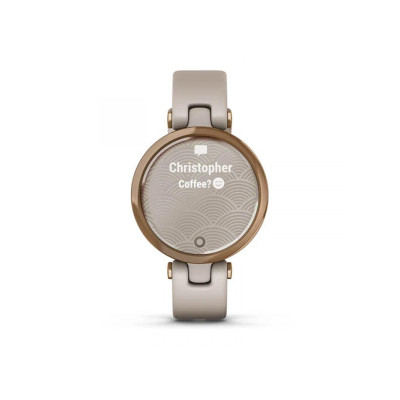 Garmin Lily Rose Gold Bezel with Light Sand Case and Silicone Band (010-02384-11)