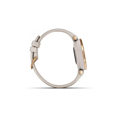 Garmin Lily Rose Gold Bezel with Light Sand Case and Silicone Band (010-02384-11)