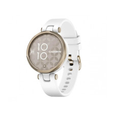 Garmin Lily Cream Gold Bezel with White Case and Silicone Band (010-02384-10)