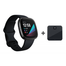 Google Fitbit Sense czarny + Aria Air (FB512BKBK + FB203BK)