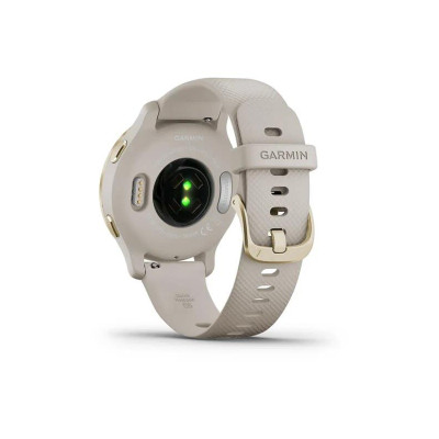 Garmin Venu 2S Light Gold Stainless Steel Bezel with Light Sand Case and Silicone Band (010-02429-01/11)