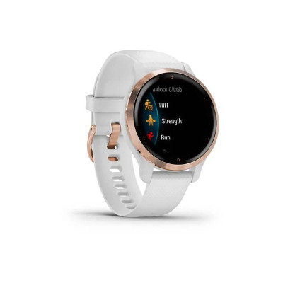 Garmin Venu 2S Rose Gold Bezel with White Case and Silicone Band (010-02429-13)