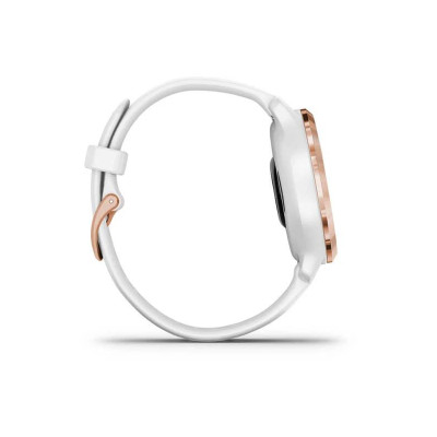 Garmin Venu 2S Rose Gold Bezel with White Case and Silicone Band (010-02429-13)