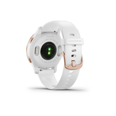 Garmin Venu 2S Rose Gold Bezel with White Case and Silicone Band (010-02429-13)