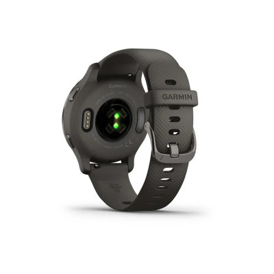 Garmin Venu 2S Slate Bezel with Graphite Case and Silicone Band (010-02429-10)