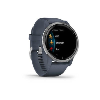 Garmin Venu 2 Silver Bezel with Granite Blue Case и Silicone Band (010-02430-10/00)