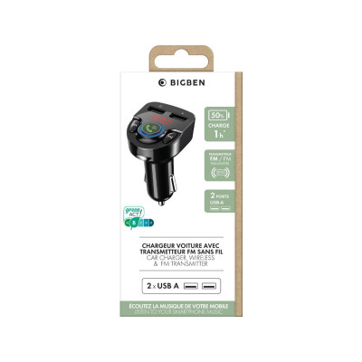 BigBen Transmiter FM + Car Charger 2.4A dual USB (3571211448310)