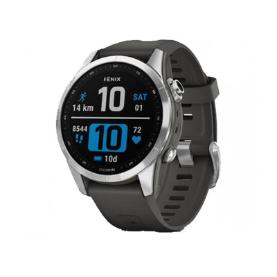 Garmin Fenix 7S Silver with Graphite Band (010-02539-00/01)