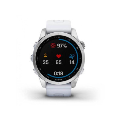 Garmin Fenix 7S Silver with Whitestone Band (010-02539-02/03)