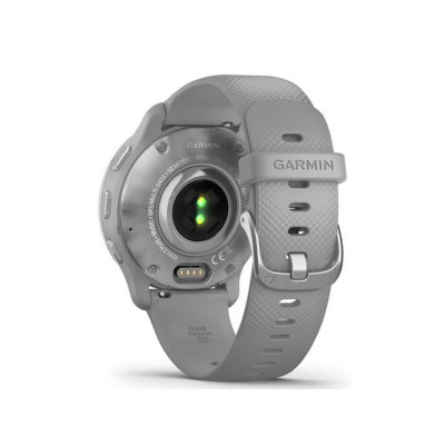 Garmin Venu 2 Plus Silver S. Steel Bezel w. Powder G. Case and S. Band (010-02496-00/10)