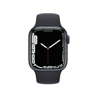 Apple Watch Series 7 GPS + Cellular 41mm Midnight Aluminum Case w. Midnight S. Band (MKH73)