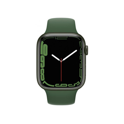 Apple Watch Series 7 GPS + Cellular 45mm Green Aluminum Case with Clover Sport Band (MKJ93)