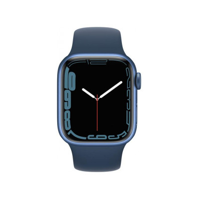 Apple Watch Series 7 GPS + Cellular 41mm Blue Aluminum Case w. Abyss Blue S. Band (MKHC3)