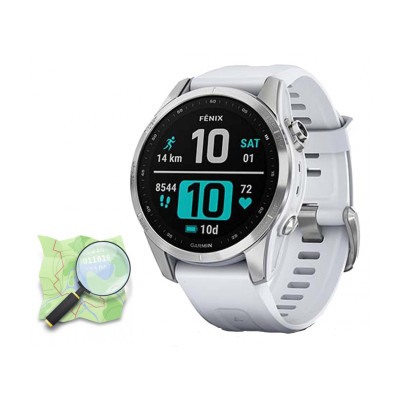 Garmin Fenix 7S Silver with Whitestone Band (010-02539-02/03)