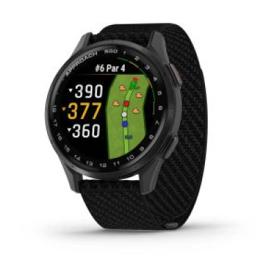 Garmin Approach S50 Slate Aluminum Bezel with Black ComfortFit Nylon Band (010-03010-00)