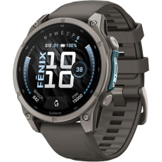 Garmin Fenix 9 47mm Titanium with Pebble Gray Silicone Band (010-04762-00/01)