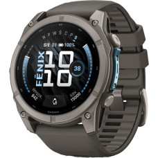 Garmin Fenix 9 51mm Titanium with Pebble Gray Silicone Band (010-04763-00/01) 