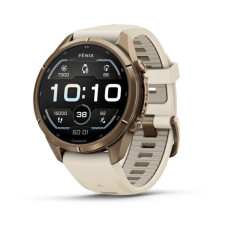 Garmin Fenix 9 Pro 43mm Autumn Gold Titanium with Cream/French Gray Silicone Band (010-04335-25/26) 