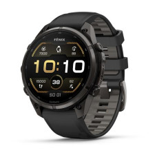 Garmin Fenix 9 Pro 47mm Carbon Gray DLC Titanium with Black/Pebble Gray Silicone Band (010-04336-15/16) 