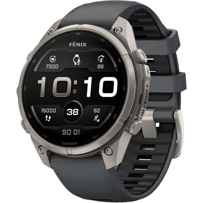 Garmin Fenix 9 Pro 47mm Titanium with Graphite/Black Silicone Band (010-04336-25/26) 