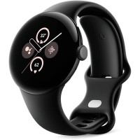 Google Pixel Watch 2 Matte Black Aluminum Case / Obsidian Active Band