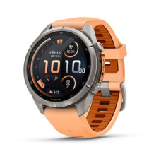  Garmin Fenix 9 Pro inReach 43mm Titanium with Shell Pink/Autumn Orange Silicone Band (010-04335-00/01) 