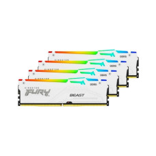Kingston FURY 128 GB (4x32GB) DDR5 5600 MHz Beast White RGB (KF556C40BWAK4-128)