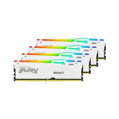Kingston FURY 128 GB (4x32GB) DDR5 5600 MHz Beast White RGB (KF556C40BWAK4-128)
