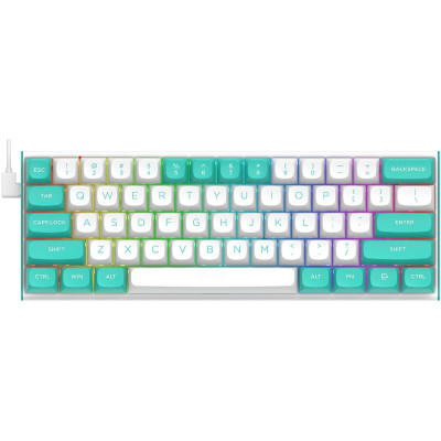  Redragon Fidd Teal/White (K683WB-RGB)
