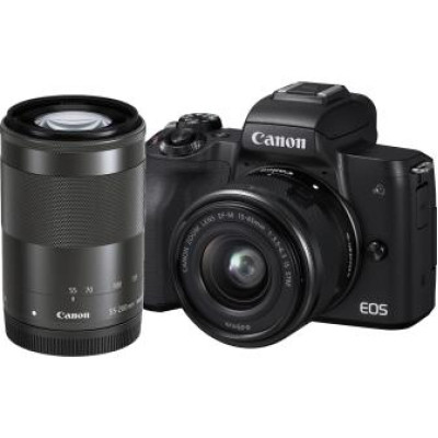 Canon EOS M50 kit (15-45мм + 55-200мм) IS STM Black