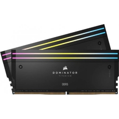  Corsair 32 GB (2x16GB) DDR5 6400 MHz Dominator Titanium RGB Black (CMP32GX5M2B6400C32) 