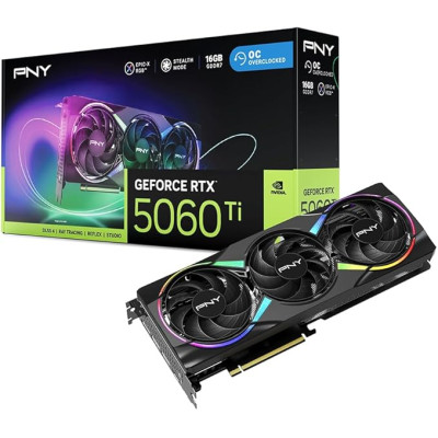 PNY GeForce RTX 5060 Ti ARGB EPIC-X RGB Overclocked Triple Fan (VCG5060T16TFXXPB1-O)