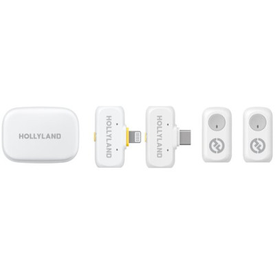 Hollyland LARK A1 Combo (2TX+Lightning RX+USB-C RX) Ivory White